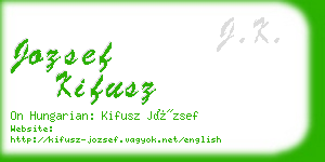 jozsef kifusz business card